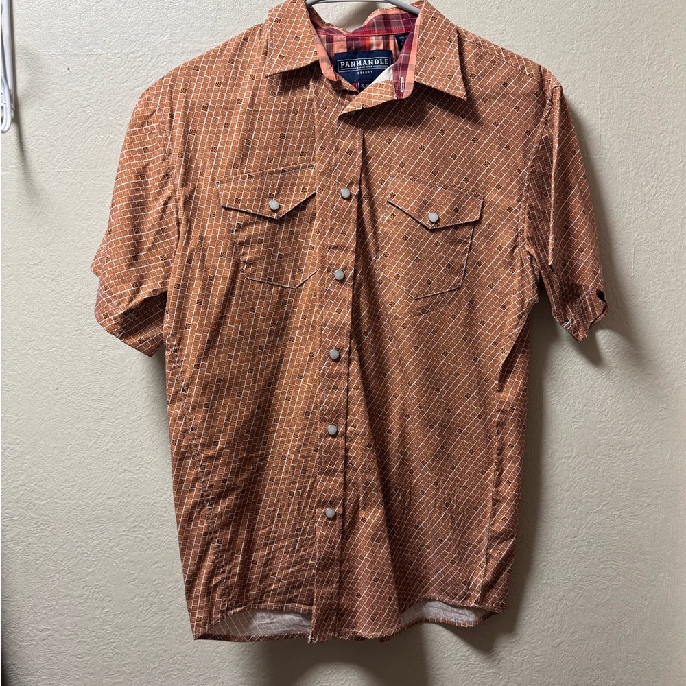 Kids orange button down Shirt